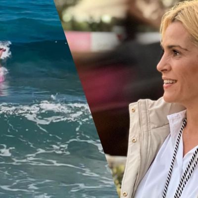 Τζένη Μπότση: Η κόρη της κάνει μαθήματα surf στην Ικαρία (εικόνες)