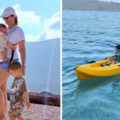 Ανίτα Μπραντ: Διακοπές στη Λευκάδα με τα παιδιά της και το σπίτι δίπλα στη λίμνη με τα φλαμίνγκο