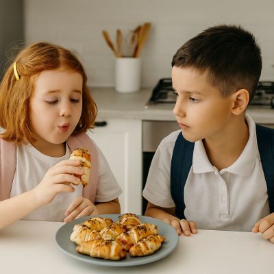 Φτιάξτε ρολά κρουασανάκια με τορτίγιες για το σχολείο - Γεμίστε τα με ό,τι θέλετε