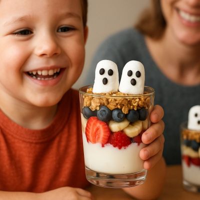 Halloween παρφέ γιαουρτιού – Μια υγιεινή λιχουδιά για τα παιδιά σας