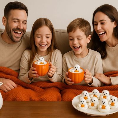 Choco bombs («βόμβες» σοκολάτας) φαντασματάκια που λιώνουν μέσα στο ζεστό γάλα