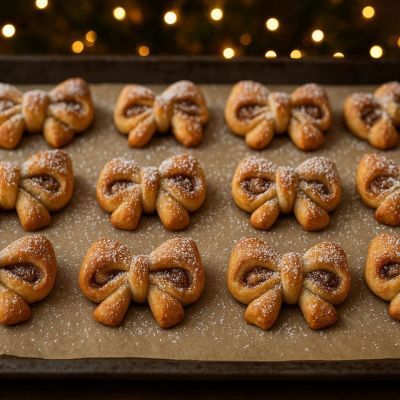 Μεταμορφώστε τα cinnamon rolls σε γιορτινά φιογκάκια για τα παιδιά σας