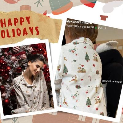 Ο γιος της Αλεξάνδρας Νίκα κλέβει την παράσταση με τις χριστουγεννιάτικες πιτζάμες της μαμάς