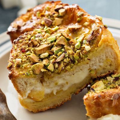 Γεμιστές αυγόφετες με καραμελωμένες μπανάνες