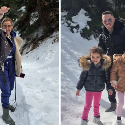 Βασιλική Μιλλούση – Λευτέρης Πετρούνιας: Η οικογενειακή εκδρομή στα χιόνια με τις κόρες τους