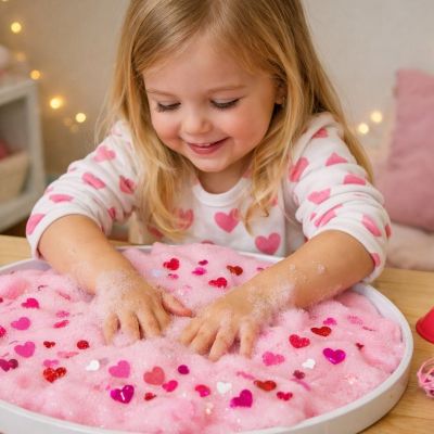 To sensory play που θα φτιάξετε για τα παιδιά σας με 2 υλικά για την ημέρα των Ερωτευμένων