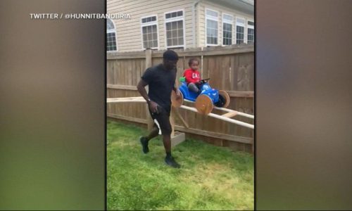 Παππούς έφτιαξε το πιο εντυπωσιακό τρενάκι για τον εγγονό του στην αυλή του σπιτιού του (vid)