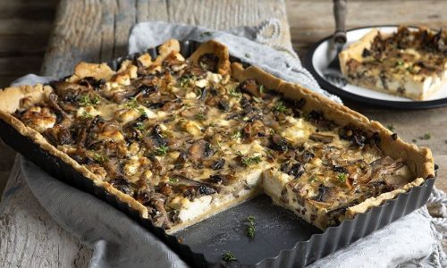 Αφράτη κις μανιταριών με φέτα