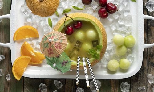 Δροσερό fruit punch πεπόνι με ελάχιστες θερμίδες