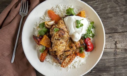 Μαροκινό κοτόπουλο με κολοκύθα και πολλά μπαχαρικά