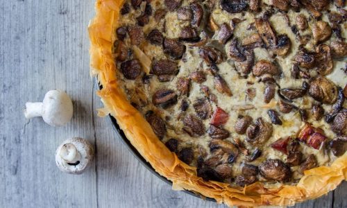 Σας αρέσουν τα μανιτάρια; Φτιάξτε ανοιχτή καπνιστή μανιταρόπιτα