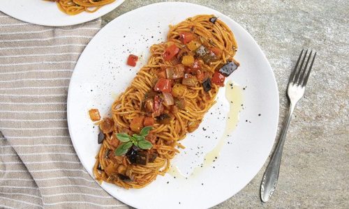 Vegan μακαρονάδα ρατατούι