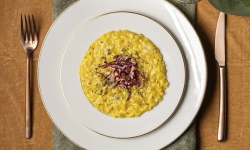 Ριζότο κολοκύθας με γκοργκοντζόλα από τον Άκη Πετρετζίκη