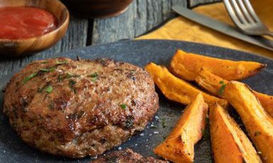 Μπιφτέκια γεμιστά με ντομάτα και φέτα