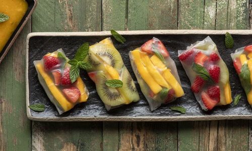 Rice paper rolls με φρούτα - Ένα vegan σνακ για όλη την οικογένεια