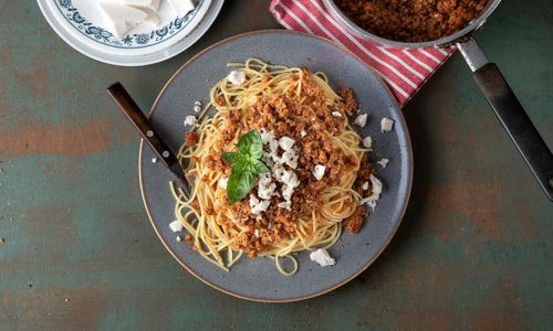 Εύκολη συνταγή για μακαρόνια με κιμά σόγιας