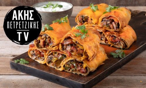 Τραγανά ρολάκια με μπέικον και μανιτάρια - Έτοιμα σε 30 λεπτά