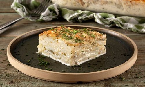 Πατάτες ντοφινουάζ με άνηθο και φρέσκο κρεμμυδάκι