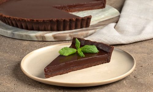 Τάρτα σοκολάτας με χειροποίητη σοκολατένια βάση