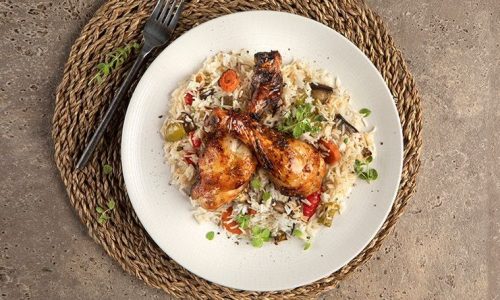 Κοπανάκια κοτόπουλου με λαχανικά στον φούρνο