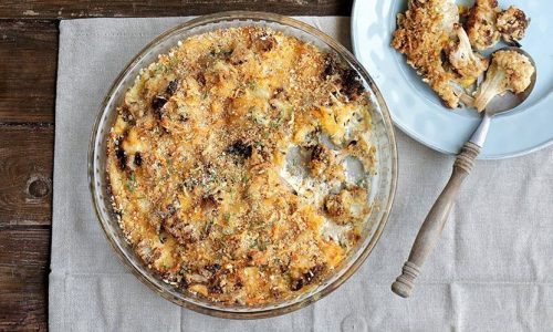 Κουνουπίδι ογκρατέν στο φούρνο