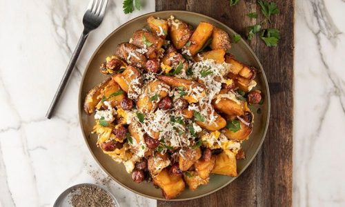 Γρήγορα λουκάνικα με αυγά και πατάτες - Νόστιμο και χορταστικό φαγητό