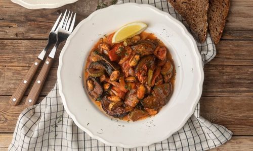 Μπριάμ με μύδια - Νηστίσιμη συνταγή με λαχανικά της επιλογή σας