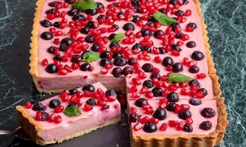 Τάρτα με ρόδι και blueberries