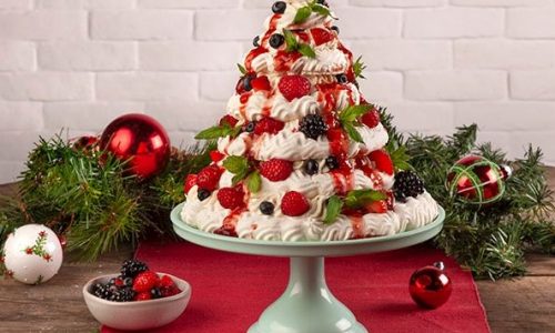 Πάβλοβα χριστουγεννιάτικο δέντρο