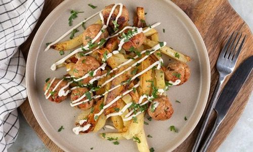 Φτιάξτε στα παιδιά κεφτεδάκια γαλοπούλας με πατάτες στον φούρνο