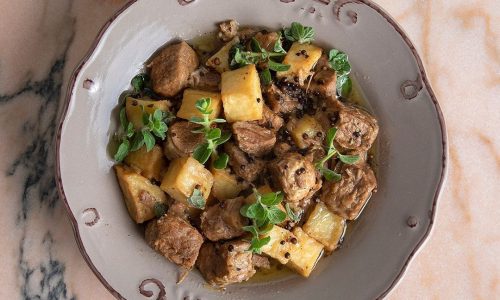 Αφέλια (Χοιρινό κρασάτο) στη χύτρα ταχύτητας - Νοστιμότατη συνταγή