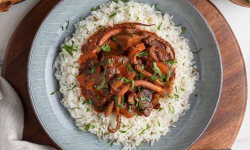 Mαλακό θράψαλο κοκκινιστό στη χύτρα ταχύτητας