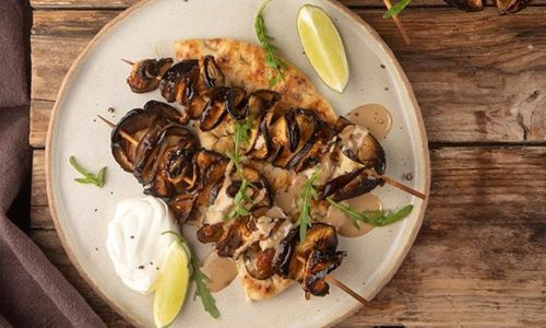 Νηστίσιμα σουβλάκια από μελιτζάνα