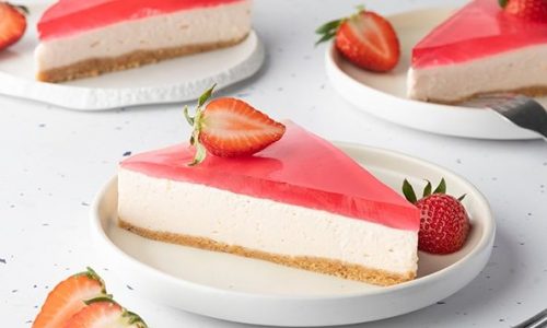 Cheesecake με ζελέ φράουλα - Tέλειο γλυκό για το καλοκαίρι