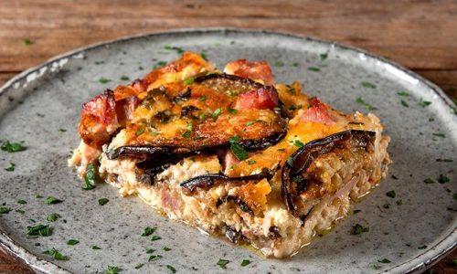 Αφράτο σουφλέ μελιτζάνας με τυριά