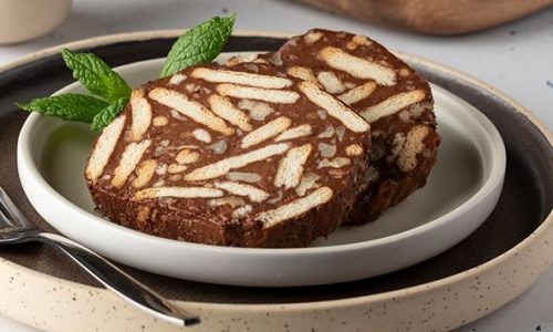 Πρωτεϊνικός κορμός σοκολάτας (μωσαϊκό) με 5 υλικά