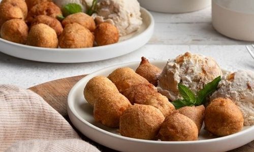 Εύκολοι λουκουμάδες με παγωτό