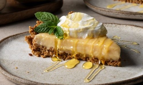 Healthy lemon pie με γκρανόλα - Εύκολο και υγιεινό γλυκό