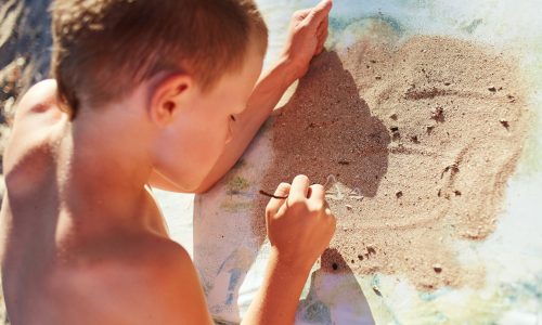 DIY slime με άμμο από την παραλία