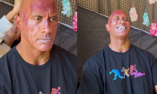 Dwayne Johnson: Ο ατρόμητος μπαμπάς που αφήνει τις κόρες του να τον βάφουν όπως θέλουν