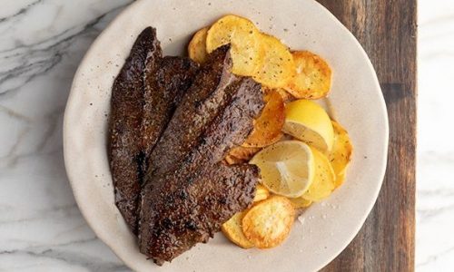 Μοσχαρίσιο συκώτι στο τηγάνι με πατάτες