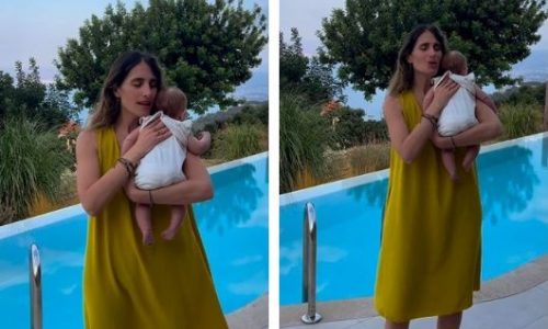 «Αγγελική φωνή»: Η Παυλίνα Βουλγαράκη συγκινεί νανουρίζοντας το μωρό της (βίντεο)