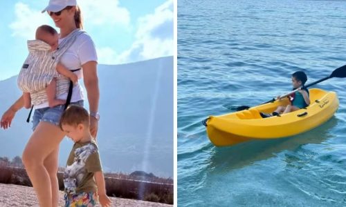 Ανίτα Μπραντ: Διακοπές στη Λευκάδα με τα παιδιά της και το σπίτι δίπλα στη λίμνη με τα φλαμίνγκο