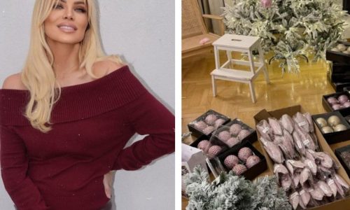 Κατερίνα Καινούργιου: Το ροζ δέντρο που «έκλεψε» τις εντυπώσεις και η παιδική φωτογραφία