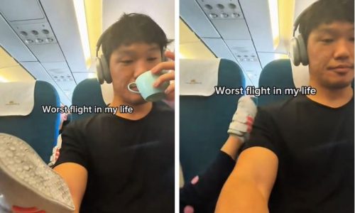 Η «χειρότερή» του πτήση - Το viral βίντεο με επιβάτη που τον κλωτσά νήπιο που γκρινιάζει