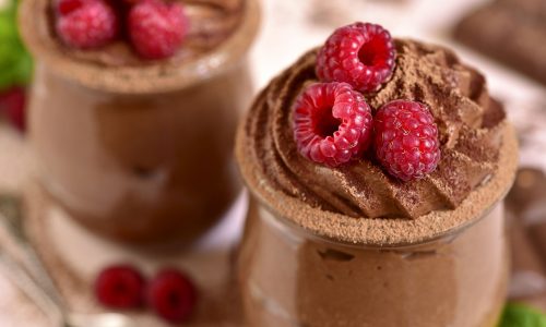 Υγιεινή μους με μπανάνες, κουβερτούρα και γιαούρτι