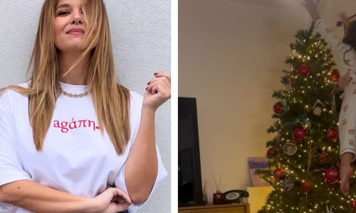 Η Ελιάνα Χρυσικοπούλου μάς δείχνει το στολισμένο σπίτι της και φτιάχνει φοντί για τις κόρες της