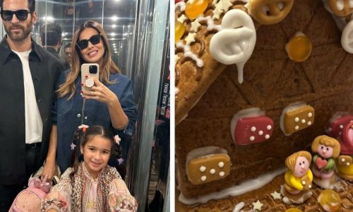 Χατζίδου – Παύλου: Το πιο λαχταριστό gingerbread σπιτάκι το έφτιαξαν παρέα με την κόρη τους