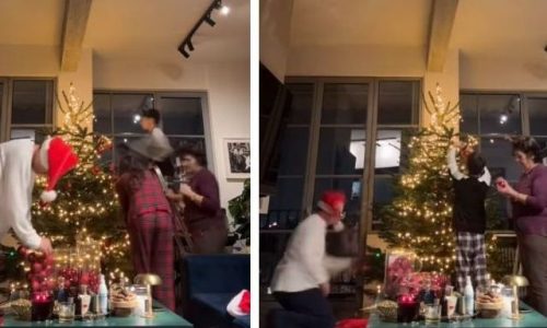 Σε γιορτινό mood ο Γιάννης Στάνκογλου-Στόλισε με τα παιδιά μου φυσικό χριστουγεννιάτικο δέντρο (vid)