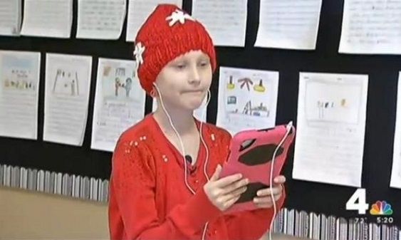 Δείτε πώς παρακολουθεί τα μαθήματά της στο σχολείο ένα 10χρονο κορίτσι με καρκίνο (φωτο)